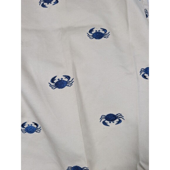 Lilly Pulitzer Embroidered Crab Khaki Chino Pants 10 Preppy Coastal Classic Crop - Picture 4 of 8